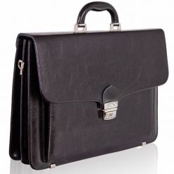 Elegancka teczka skórzana TIZANO TS07 czekolada. Aktówki damskie TIZANO, ze skóry. Za 436.99 zł.