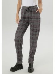 Aniston Spodnie w kolorze czarno-czerwonym rozmiar: 38. Czarne spodnie materiałowe damskie Aniston, bez wzorów, z materiału. Za 83.22 zł.