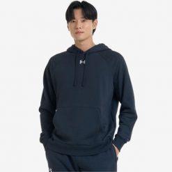 Bluza z kapturem unisex UA Rival Fleece. Czarne bluzy damskie Under Armour, l, bez wzorów, z kapturem. Za 269.99 zł.