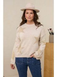 Curvy Lady Sweter w kolorze beżowym rozmiar: 44/46. Brązowe swetry klasyczne damskie Curvy Lady, bez kołnierzyka. Za 122.96 zł.