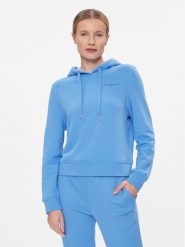 Tommy Hilfiger Bluza 1985 WW0WW40274 Niebieski Regular Fit. Niebieskie bluzy damskie Tommy Hilfiger, xl, bez wzorów, z bawełny, bez kaptura. Za 349.99 zł.