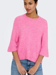 JDY Sweter "Elanora" w kolorze różowym rozmiar: L. Różowe swetry klasyczne damskie JDY, l, bez kołnierzyka. Za 88.23 zł.