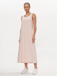Calvin Klein Jeans Sukienka letnia Monologo J20J223702 Różowy Loose Fit. Czerwone sukienki damskie Calvin Klein Jeans, bez wzorów, z bawełny, bez ramiączek. Za 179.99 zł.