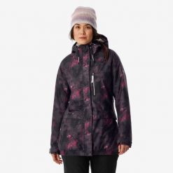 Kurtka snowboardowa damska Dreamscape SNB 100. Kurtki damskie DREAMSCAPE, na zimę, m, bez wzorów, z materiału, bez kaptura. Za 299.99 zł.