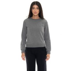 Bluza zimowa Leone 1947 Never Without Damen z Rundhalsausschnitt. Szare bluzy damskie LEONE 1947 APPAREL, na zimę, bez wzorów, z bawełny, bez kaptura. W wyprzedaży za 120.78 zł.