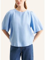 Seidensticker Lniana bluzka w kolorze błękitnym rozmiar: 36. Niebieskie bluzki damskie Seidensticker, bez wzorów, ze lnu, bez kołnierzyka, bez ramiączek. Za 158.84 zł.