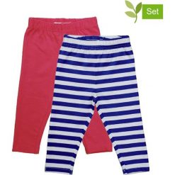 Legginsy (2 pary) w kolorze różowo-niebiesko-białym. Białe spodnie niemowlęce Organic Fashion for Kids, z bawełny. W wyprzedaży za 86.95 zł.