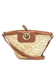 Pinko Shopper bag w kolorze jasnobrązowo-beżowym - 46 x 27 x 21 cm rozmiar: onesize. Brązowe shopper bag Pinko, bez wzorów, z materiału, przez ramię, bez dodatków. Za 641.42 zł.