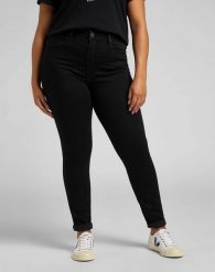 LEE SUPER HIGH SCARLETT DAMSKIE SPODNIE JEANSOWE JEANSY BLACK RINSE L32GSY47 112139922. Czarne jeansy damskie Lee. Za 239.99 zł.
