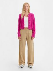 Levi´s Spodnie - Baggy fit - w kolorze beżowym rozmiar: W27/L31. Brązowe spodnie materiałowe damskie bez wzorów, z materiału. Za 127.35 zł.