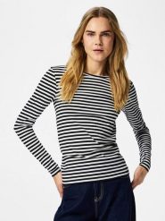 Pieces Koszulka w kolorze biało-czarnym rozmiar: XL. Białe bluzki damskie Pieces, xl, bez wzorów, bez kołnierzyka, bez ramiączek. Za 81.95 zł.