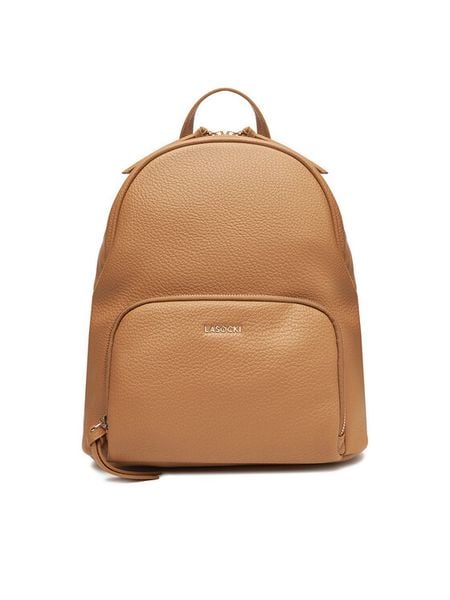 Lasocki Plecak C-LSK-L-003-08 Beżowy. Brązowe plecaki Lasocki, bez wzorów, z materiału. Za 189.99 zł.