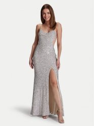 Hey Kyla Sukienka wieczorowa 5AG070HK Srebrny Slim Fit. Szare sukienki damskie Hey Kyla, bez wzorów, z syntetyku, wizytowe, bez ramiączek. Za 689.99 zł.