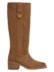 Pepe Jeans FOOTWEAR Skórzane kozaki w kolorze jasnobrązowym rozmiar: 37. Brązowe kozaki damskie Pepe Jeans FOOTWEAR, na zimę, z jeansu, bez obcasa, bez zapięcia. Za 286.16 zł.
