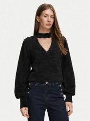 Guess Sweter W6BR74 Z1761 Czarny Regular Fit. Czarne swetry klasyczne damskie Guess, xl, bez kołnierzyka. Za 434.99 zł.