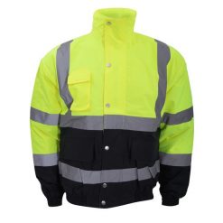 Dwukolorowa Kurtka Bomberka HiVis. Niebieskie kurtki damskie YOKO, s, bez wzorów, bez kaptura. Za 269.99 zł.