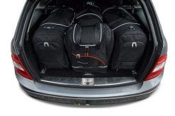 Torby Do Bagażnika Mercedes-Benz C Kombi 2006-2014 4Szt Kjust. Czarne torby podróżne KJUST, bez wzorów, z kauczuku. Za 1,233.00 zł.