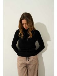 AUTHENTIC CASHMERE Kaszmirowy golf "Bise" w kolorze czarnym rozmiar: L. Czarne golfy damskie AUTHENTIC CASHMERE, l, bez wzorów, z kaszmiru, bez ramiączek. Za 416.30 zł.