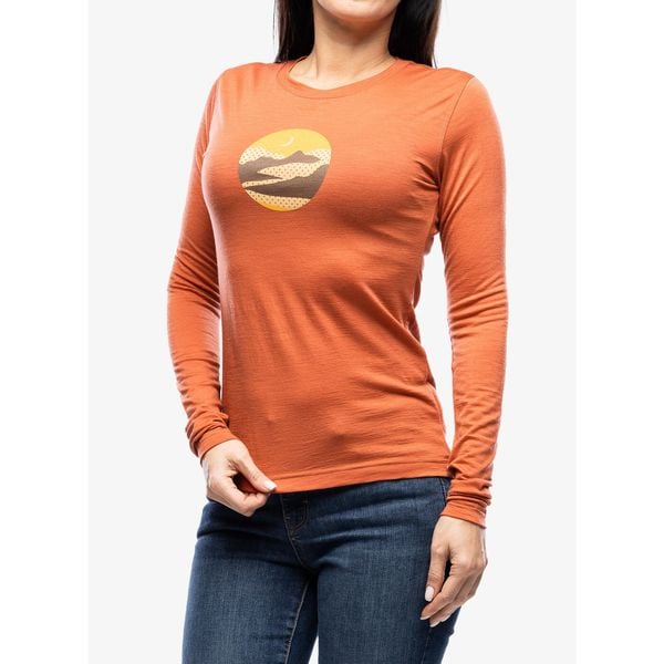 Bluza termoaktywna damska Sensor Merino Active Triglav Tee LS. Czerwone bluzy damskie Sensor, na zimę, bez wzorów, bez kaptura. Za 276.99 zł.