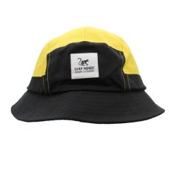 Kapelusz - Wodoodporny / Jeden rozmiar (Czarny/Żółty). Żółte kapelusze damskie SURF MONKEY, bez wzorów, z materiału. Za 179.95 zł.