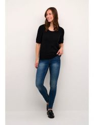 Cream Koszulka "Dela" w kolorze czarnym rozmiar: XS. Czarne bluzki damskie Cream, xs, bez wzorów, bez kołnierzyka, bez ramiączek. Za 48.39 zł.