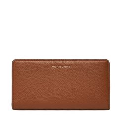 Portfel MICHAEL Michael Kors. Brązowe portfele damskie MICHAEL Michael Kors, bez wzorów. Za 569.99 zł.
