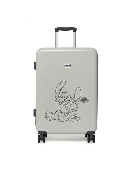 Disney Classics Walizka średnia SW-ACCCS-SS25-250DCLS-M Szary. Szare walizki Disney Classics, bez wzorów, z tworzywa sztucznego, średnie. Za 259.99 zł.