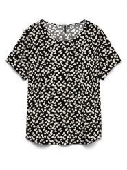 Vero Moda Bluzka w kolorze czarno-białym rozmiar: L. Białe bluzki damskie Vero Moda, l, bez wzorów, z wiskozy, bez kołnierzyka, bez ramiączek. Za 61.17 zł.