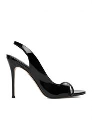 Eva Minge Sandały EO-TALIA-LT1022-201 Czarny. Czarne sandały damskie Eva Minge, bez wzorów, ze skóry, bez obcasa, na szpilce, bez zapięcia. Za 449.99 zł.