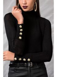 Milan Kiss Koszulka w kolorze czarnym rozmiar: M. Czarne bluzki damskie Milan Kiss, m, bez wzorów, bez kołnierzyka, bez ramiączek. Za 126.99 zł.