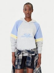 Roxy Bluza Essential Energy Blockd ERJFT04937 Szary Regular Fit. Szare bluzy damskie Roxy, m, bez wzorów, z bawełny, bez kaptura. Za 339.99 zł.
