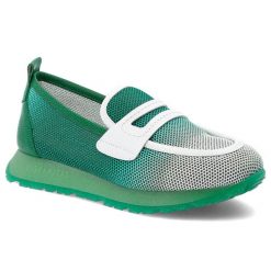Zielone Półbuty Hispanitas Eleganckie Obuwie Damskie. Białe półbuty damskie Hispanitas, bez wzorów, ze skóry, bez obcasa, bez zapięcia. Za 599.00 zł.