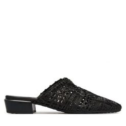 Klapki Hispanitas. Czarne klapki damskie Hispanitas, bez wzorów, bez obcasa, bez zapięcia. Za 549.99 zł.