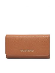 Valentino Portfel Brixton VPS7LX113 Brązowy. Brązowe portfele damskie Valentino, bez wzorów, ze skóry. Za 249.99 zł.