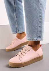 Różowe Sneakersy Gorsey. Czerwone obuwie sportowe damskie Born2be, bez zapięcia. Za 39.99 zł.