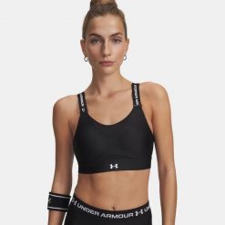 Biustonosz sportowy Under Armour Infinity 2.0 High Sports Bra. Czarne biustonosze sportowe damskie Under Armour, bez wzorów. Za 179.99 zł.