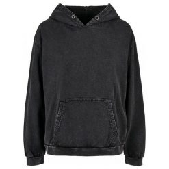 Damska Bluza Z Kapturem Acid Wash Oversized Hoodie. Szare bluzy damskie BUILD YOUR BRAND, l, bez wzorów, z kapturem. Za 184.99 zł.