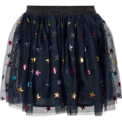 Spódnica "Jasmin" w kolorze granatowym ze wzorem. Niebieskie spódnice dziewczęce Name it Mini & Kids, z nadrukiem, z tiulu. W wyprzedaży za 45.95 zł.