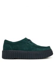 Clarks Półbuty Torhill Bee 26327769 Zielony. Zielone półbuty damskie Clarks, bez wzorów, ze skóry, bez obcasa, na płaskiej podeszwie, bez zapięcia. Za 479.99 zł.