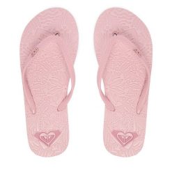 Japonki Roxy. Żółte klapki damskie Roxy, bez wzorów, bez obcasa, bez zapięcia. Za 69.99 zł.