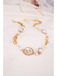 Pierres delicates Naszyjnik w kolorze białym z perłami - dł. 45 cm rozmiar: onesize. Białe naszyjniki damskie Pierres delicates, z perłą, z mosiądzu. Za 206.45 zł.