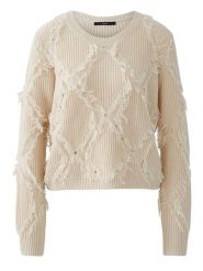 Oui Sweter w kolorze beżowym rozmiar: 38. Brązowe swetry klasyczne damskie Oui, z wełny, bez kołnierzyka. Za 217.99 zł.