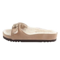 Klapki Scholl Iconic Meg Taupe F303171062 beżowy. Brązowe klapki damskie bez wzorów, ze skóry, bez obcasa, bez zapięcia. Za 310.47 zł.