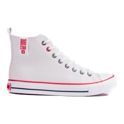 Wysokie białe trampki damskie Big Star JJ274132. Białe trampki damskie bez wzorów, bez zapięcia. Za 202.10 zł.