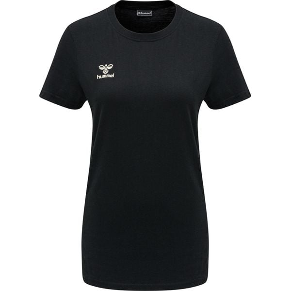 Koszulka damska Hummel Lmove. Czarne bluzki damskie Hummel, xs, bez wzorów, z dżerseju, bez kołnierzyka, bez ramiączek. Za 126.50 zł.