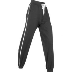 Spodnie sportowe, długie, Level 1 bonprix czarny melanż. Czarne spodnie dresowe damskie bonprix, melanż. Za 79.99 zł.