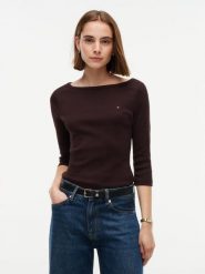 Tommy Hilfiger Koszula Kobiety Bawełna brązowy, S. Brązowe koszule damskie Tommy Hilfiger, s, bez wzorów, z bawełny, bez kołnierzyka, bez ramiączek. Za 249.95 zł.