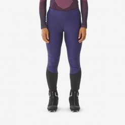 Legginsy do narciarstwa biegowego damskie Inovik 500. Czarne legginsy damskie WED'ZE, s, bez wzorów, z elastanu. Za 149.99 zł.