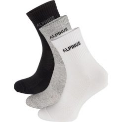 Skarpety trekkingowe dla dorosłych Alpinus Alpamayo 3-pack czarne, szare, białe. Białe skarpetki damskie Alpinus, bez wzorów. Za 56.66 zł.