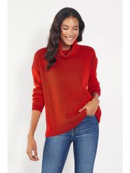 Milan Kiss Sweter w kolorze czerwonym rozmiar: S. Czerwone golfy damskie Milan Kiss, s, z bawełny, bez kołnierzyka. Za 129.57 zł.